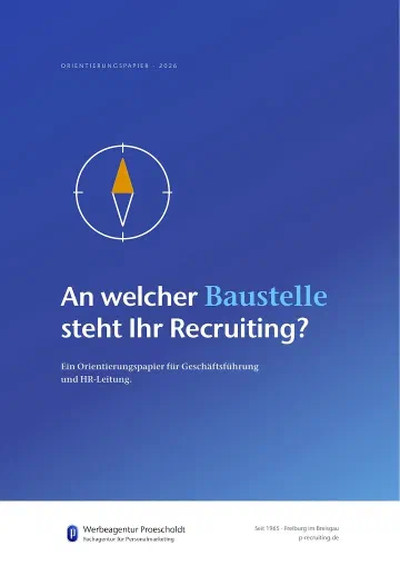 Titelseite „An welcher Baustelle steht Ihr Recruiting?“