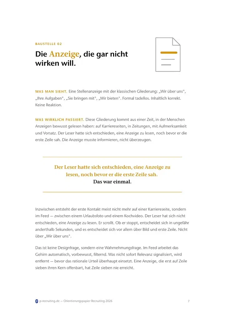 Auftakt der zweiten Baustelle mit Diagnose und Einordnung